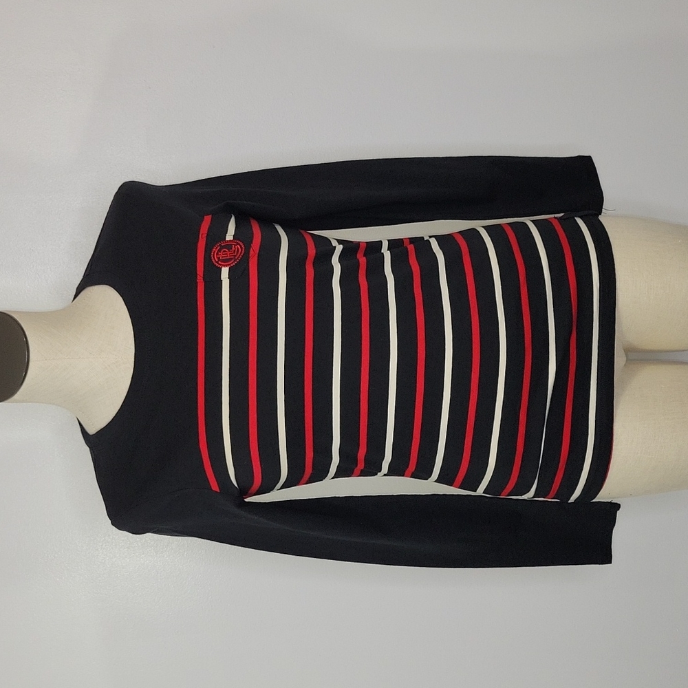 Lauren Ralph Lauren Active Long Sleeve Striped Top SZ S